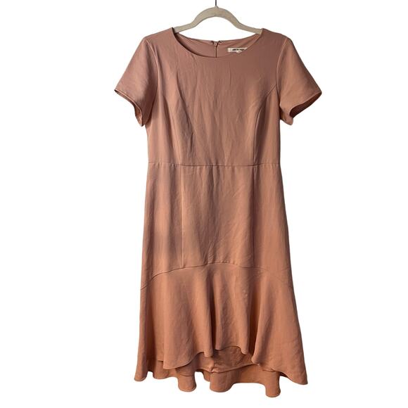 Avec Les Filles Pink Fit and Flare Short Sleeve Dress Sz 10 - Picture 1 of 11